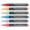 VersaChalk Wet Erase Liquid Chalk Wine Glass Markers - Bright Colors, 3 mm, Set of 6, Fine Tip